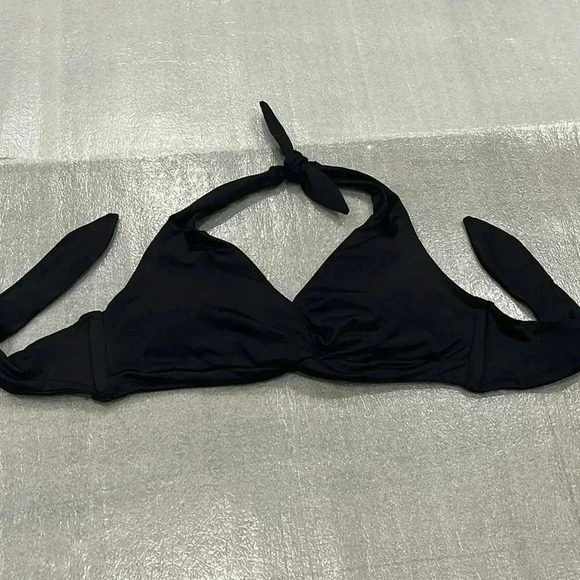 Kate Spade Black Halter Bikini  Top - Picture 1 of 5